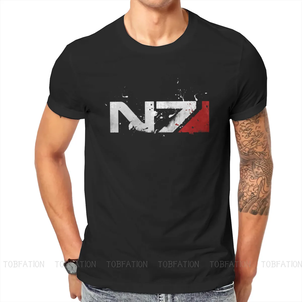 Select Manner Symbols Jack Commander Mass Good Effect Evil Normandy Sign Men Cotton T-Shirt Short Sleeve White Clothes Tees S