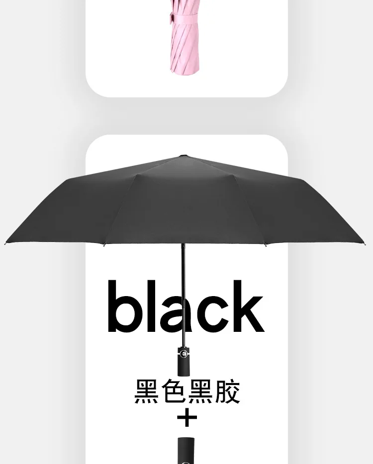 Three Folding Self-opening Umbrella Men And Women Top Grade Gift Umbrella Extra-large All-Weather Umbrella Vinyl Parasol Adverti