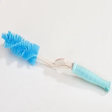 Щетка для детской бутылочки, вращающаяся на 360 градусов, силиконовая щетка для детской бутылочки для кормления, силиконовая щетка для чистки сосок