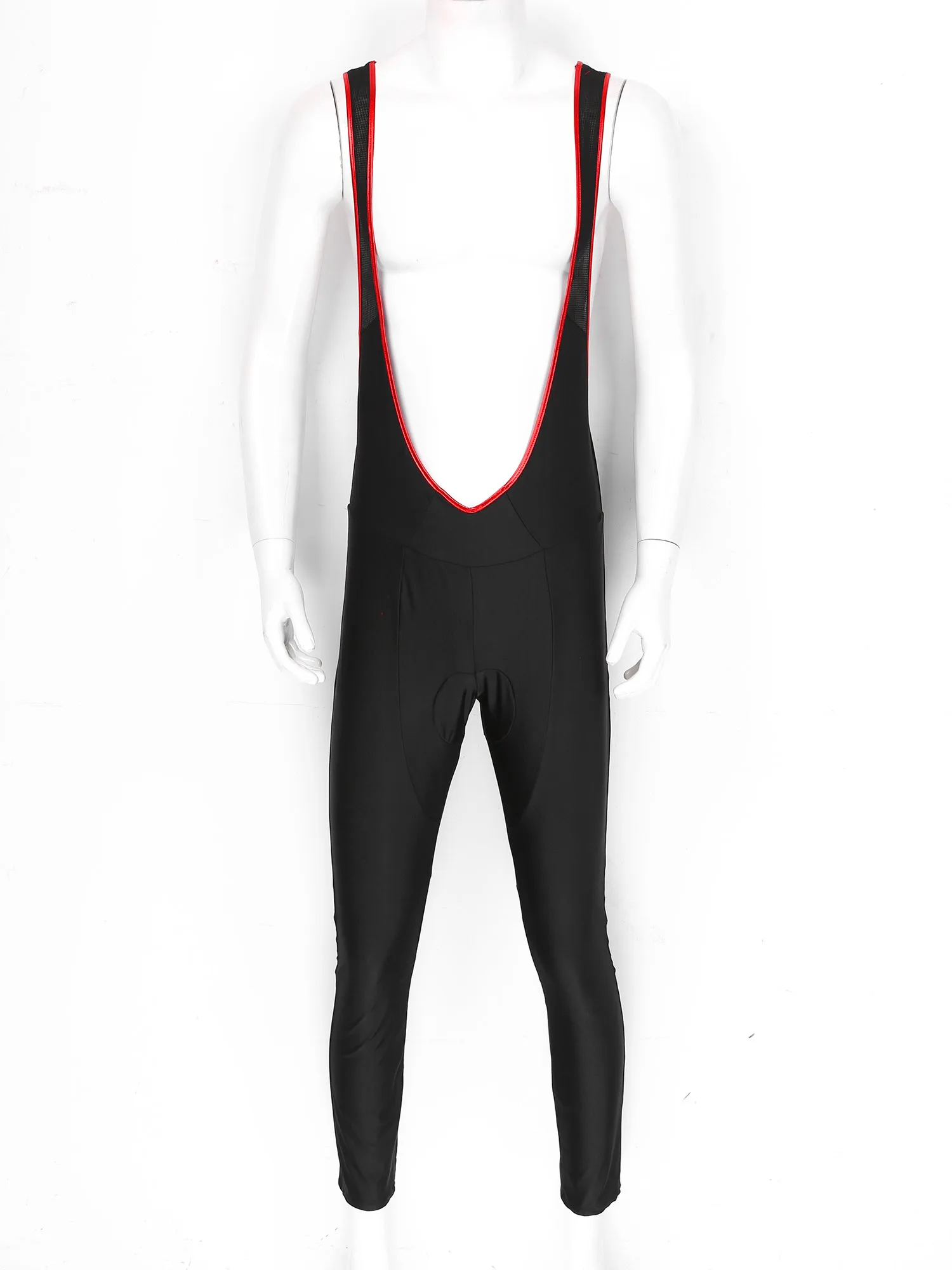 

Mens Lingerie Exotic Teddies Sleeveless Bodysuit Open Front High Cut Mesh Patchwork Riding Bicycle Tights Bodystocking