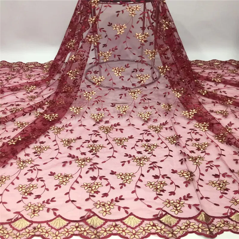 2019 African Lace Fabric Tulle beads France Net lace Mesh for Fashion Nigerian Dress For Praty | Дом и сад