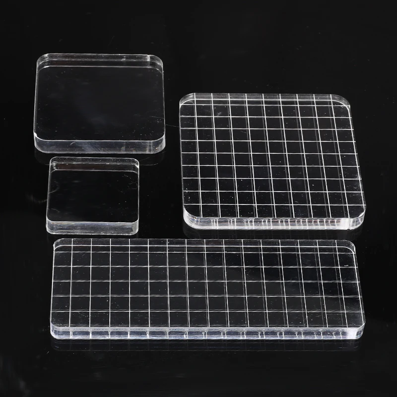 

High Transparency Acrylic Handle Block for DIY Scrapbooking Clear Photo Album Decorative For DIY Transparent Seal Stamp Block