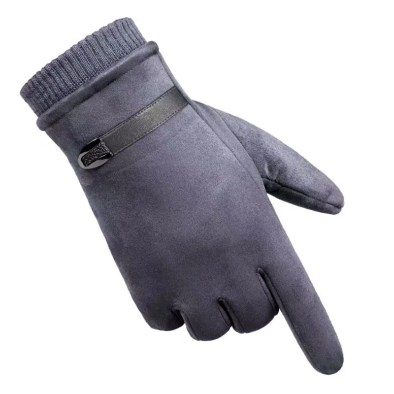 Зимние перчатки для мужчин ветронепроницаемые перчатки теплые дышащие мужские перчатки с пряжкой мужские