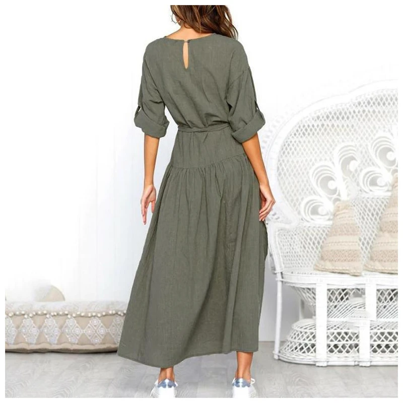 Vneck длинный рукав Талия длинное дизайнерское платье-рубашка
