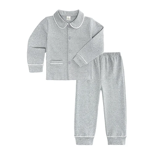Kids Tales Pajamas for Children Baby Pajamas Sleepwear Soft Cotton Collar Long Sleeve +Pants Home Wear Menino Pajamas for Girls 9