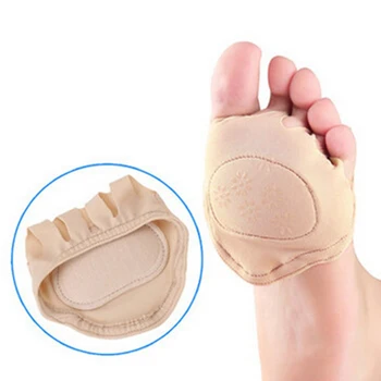 

1 Pair Women High Heels Invisible Socks Soft Half Size Pad Forefoot Toe Socks Non-slip Anti-wear Feet Corrective Toe Socks