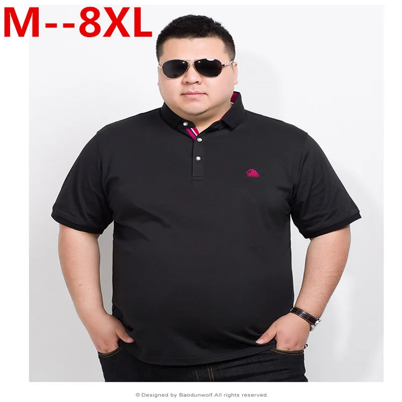 Мужская футболка-поло размера плюс 10XL 8XL 6XL 5XL 4XL брендовая одежда мужская