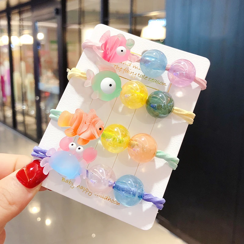 

New Children Cute Cartoon Animal Elastic Hair Bands Girls Lovely Ponytail Holder Scrunchies Rubber Bands Kids Hair Accessories