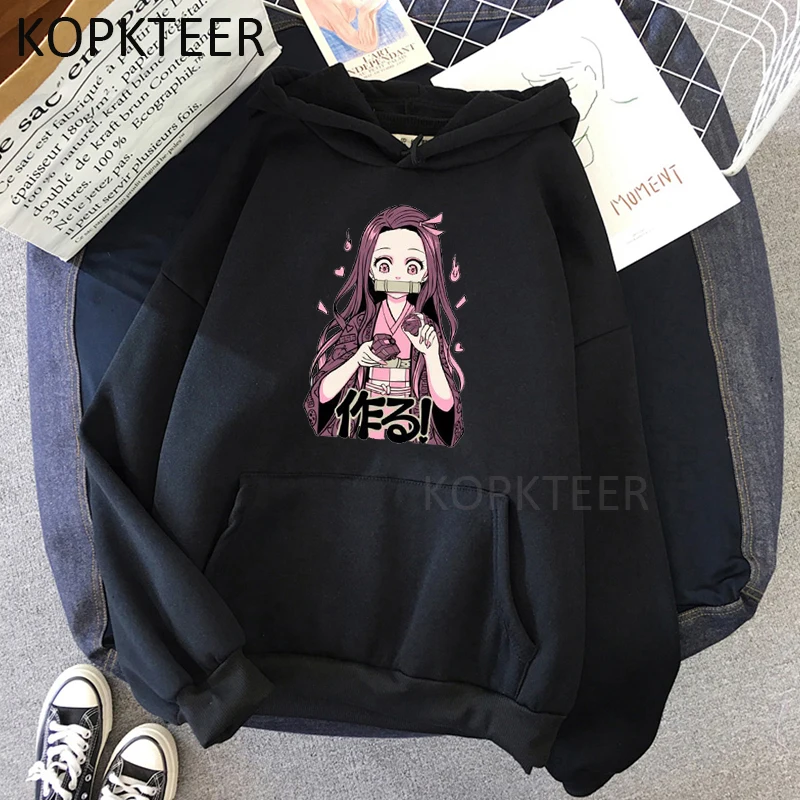 Толстовки с аниме Kimetsu No Yaiba Nezuko Tanjiro Tomioka Giyuu для мужчин женщин Harajuku японское Kawaii