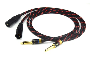 

Hifi 6.35mm to XLR Male Cable 4N OFC 2 XLR Male to Dual 6.35 Cable