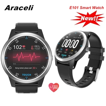 

E101 Smart Watch ECG PPG Heart Rate Blood Pressure Smartwatch Men Bluetooth 4.0 Waterproof IP67 Calories E101 Fitness Watch