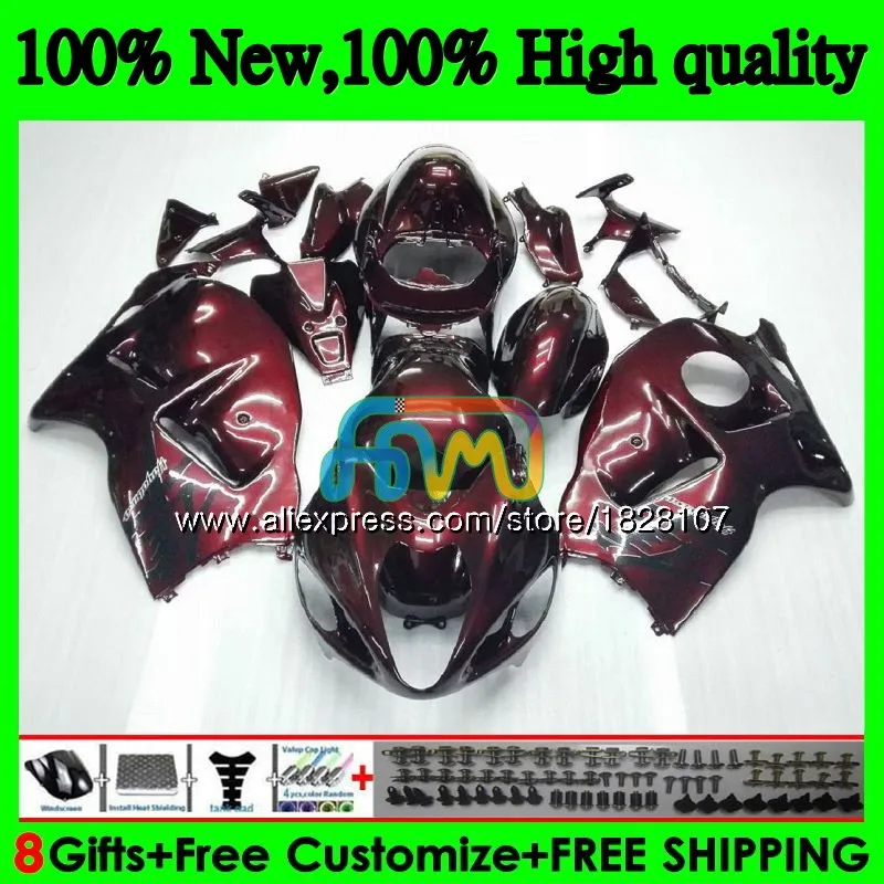 Корпус для SUZUKI Hayabusa GSXR 1300 GSXR1300 96 97 98 винно-Красного цвета крутые 99 01 48BS. 9 GSXR-1300 1996 1997 1998 1999 2000 2001 обтекатель