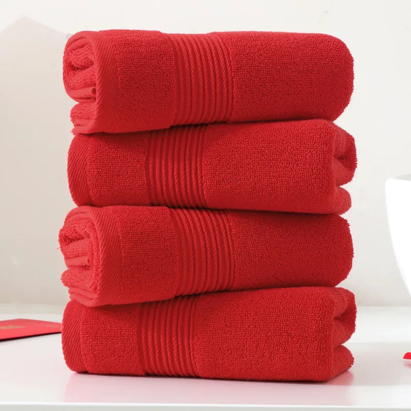 Red 35X75  High Quality New 100%   Adult Men women  Gift Water Absorption Home Bath Towel Face Towel 6