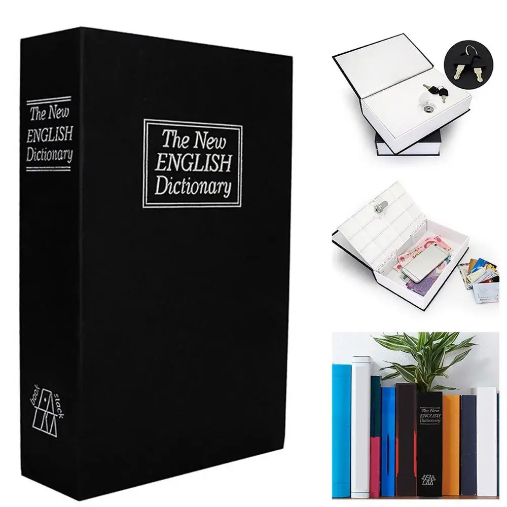 Creative English Dictionary Shape Money Saving Box Safe Book Coin Piggy Bank with Key Cash Coins Saving Boxes Ornaments