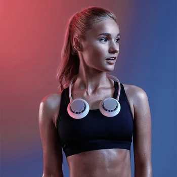 

Hanging Neck Fan Leafless Portable Usb Charging Mute Windy Motion Outdoor Small Office Mini Lazy Low Noise No Fan Blade New