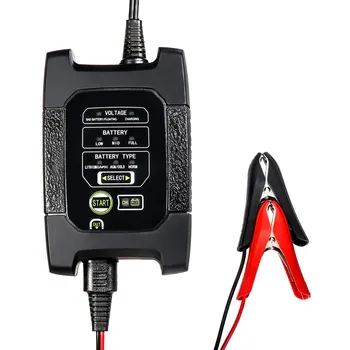 

Car Battery Charger 12V Digital LCD Display Intelligent Multi-function Motorcycle Charger Metal Wet+Dry Lead Acid battery Test