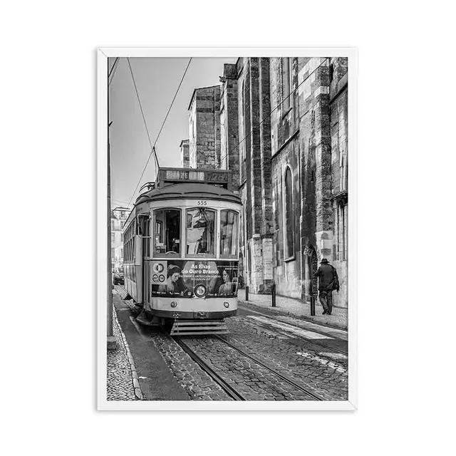 Black and White Europe Cities Photography Wall Art Canvas London Paris Poster Prints Nordic Paintings Picture for Living Room Picture D