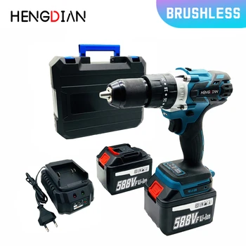 

HENGDIAN 18V Electric Screwdriver Cordless Electric Mini Drill Lithium-Ion Battery Operated Rechargeable Power Tools 2-Speed