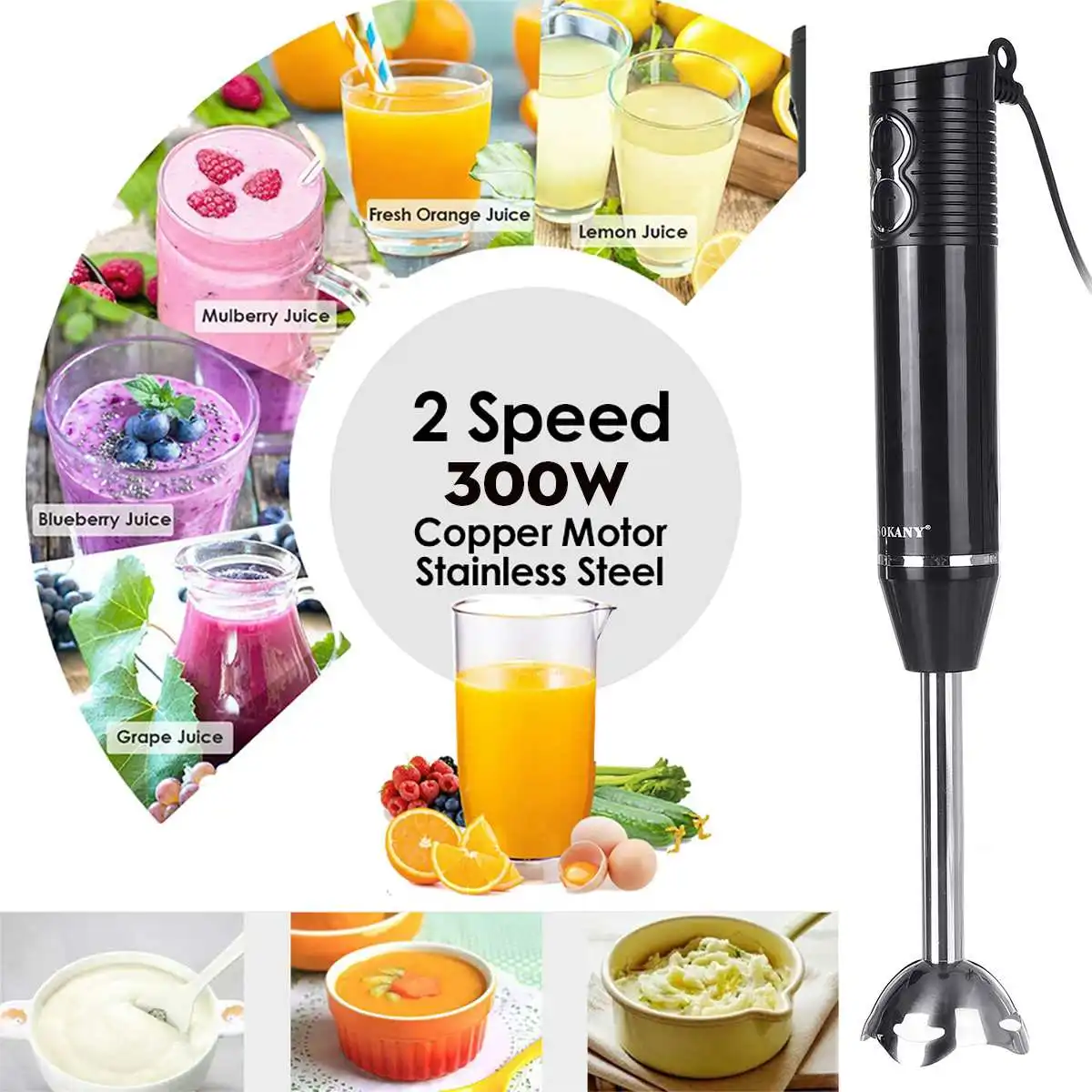 Dropship Hand Stick Handheld Immersion Blender Food Food Complementary  Cooking Stick Grinder Electric Machine Vegetable Mixer to Sell Online at a  Lower Price