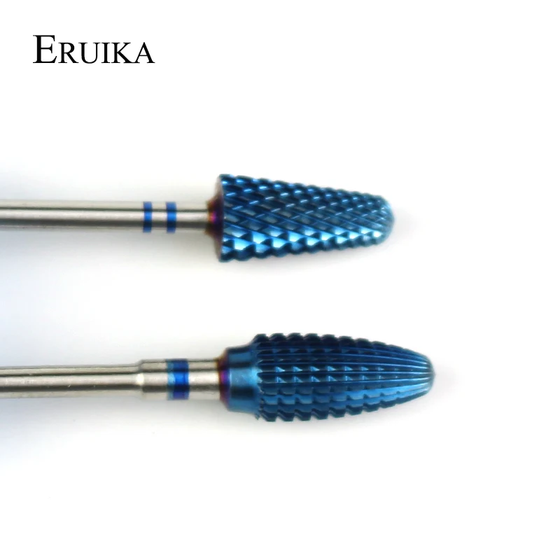 ERUIKA 1 шт. синяя Вольфрамовая карбидная фреза для ногтей электрические пилки