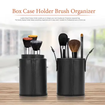 

2017 Retro Unisex Vintage Rolling Up Leather Pen Pencil Case Pouch Purse Bag Makeup New Empty Portable Makeup Box