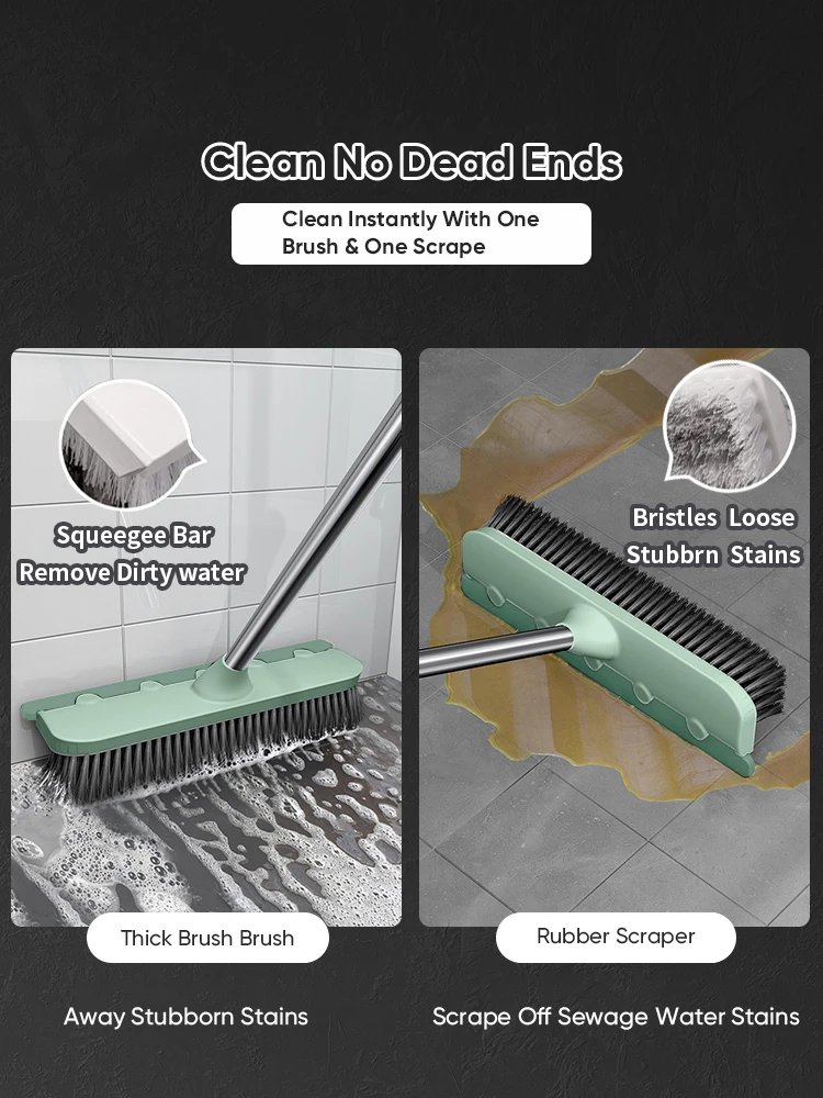 Brosse de nettoyage de Surface de verre 2 en 1, tête Double face pour  gratter, lavage