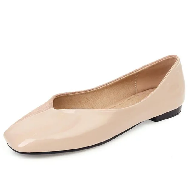 nude color flat shoes