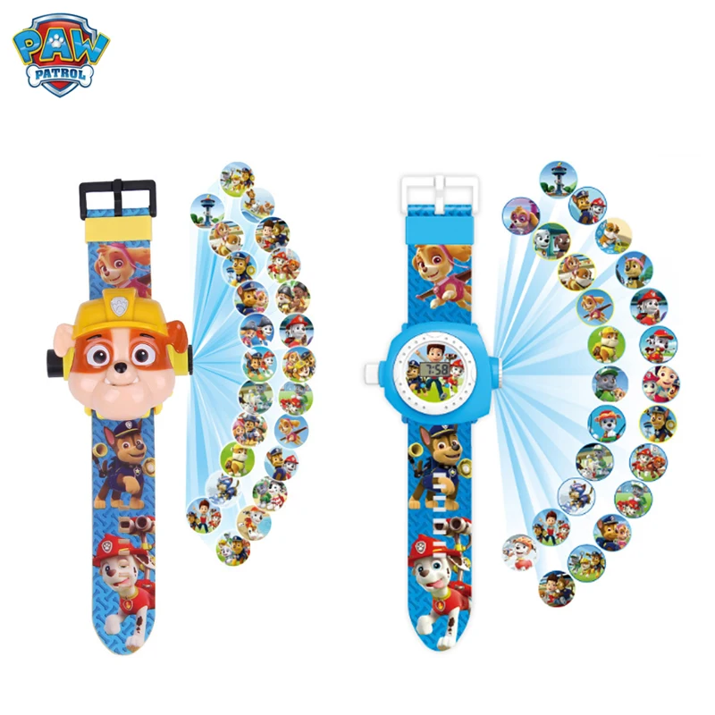 Цифровые часы Paw patrol Toy проекционные 24 стиля с мультяшными рисунками Marshall Zuma Action