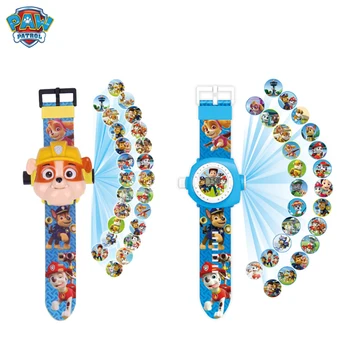 

Paw patrol Toy Digital Watch Projection 24 Style Cartoon patterns Time Clock Marshall Zuma Action patrulla Canina Christmas Toy