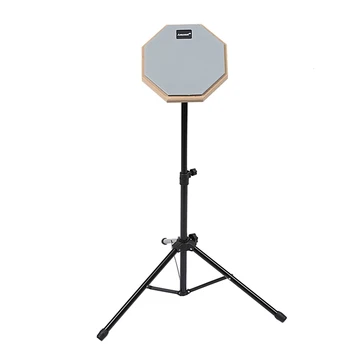

8 Inch Rubber Wooden Dumb Drum Practice Training Drum Pad With Stand for Percussion Instruments Parts