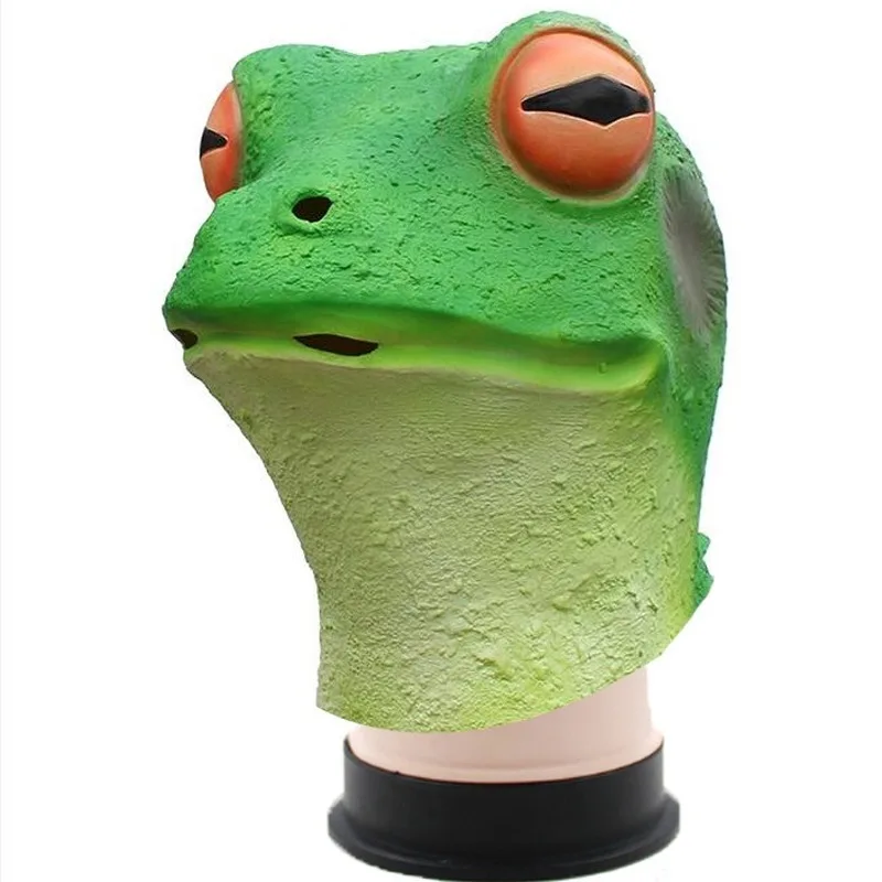 

Frog Mask Cosplay Halloween Bar Funny Masquerade Props Animal Headgear Mask Realistic Rubber Frog Mask Animal Pepe Frog Latex
