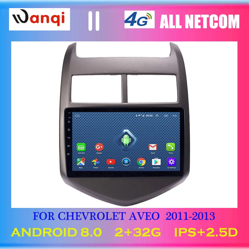 4G Lte все нетком 9 дюймов android 8,0 автомобильный dvd Мультимедиа gps навигационная система для Chevrolet Aveo/Sonic 2011-2013