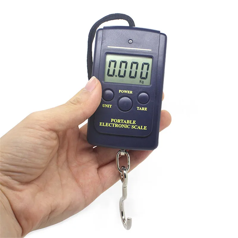 ЖК-дисплей мини-электронная шкала цифровые весы подвесные весы Чемодан Вес весы безмен 0,01 кг-40 кг