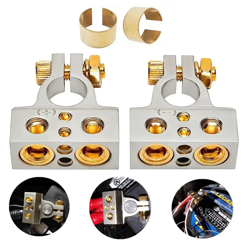 Negative Terminal Positive Car Battery Clamp Connectors Kit Gold-plated Adapter Set Accessories | Автомобили и мотоциклы