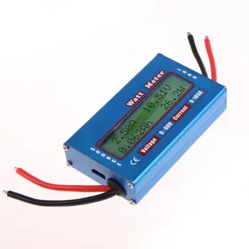 

Digital Watt Meter Simple LCD DC Power Analyser Watt Volt Amp Meter Current Energy Meter Ammeter 12V 24V Solar Wind Analyzer