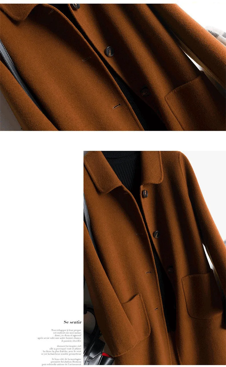 Wool Coat Female Autumn Winter Jackets Women Fashion New Long Woolen jacket High Quality Casual Woman manteau femme