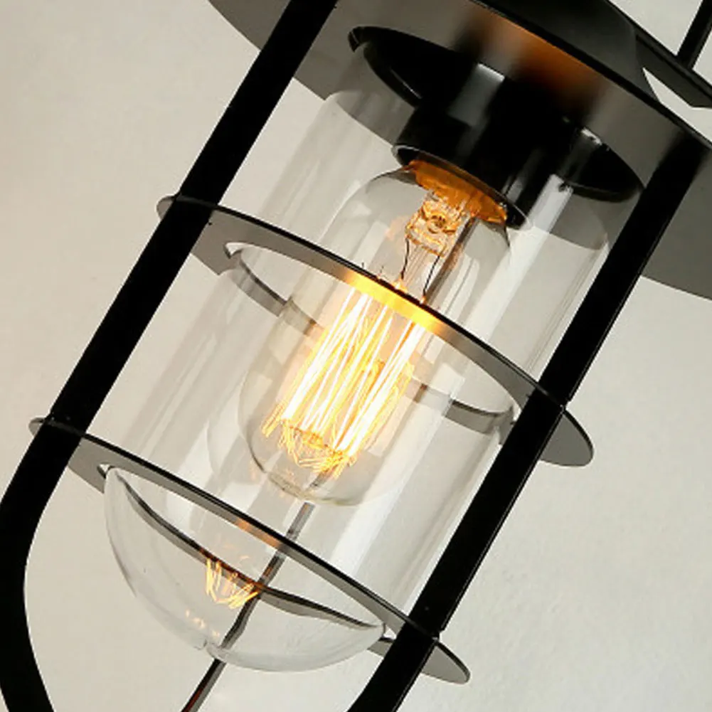 E27 Wall Lamp Loft Iron Sconce Light Home Decor Bedside Hotel Coffee Bar Vintage Industrial Lighting Fixture Suspension Pendant