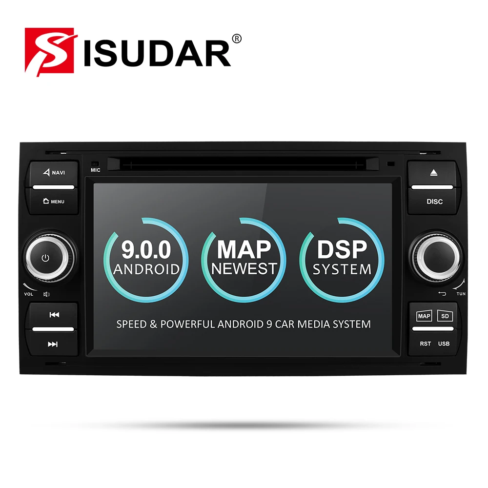 Isudar Автомобильный мультимедийный плеер Android 9 gps Авторадио 2 Din 7 дюймов для Ford/Mondeo/Focus/Transit/C-MAX/S-MAX/Fiesta 2 Гб ram DVD