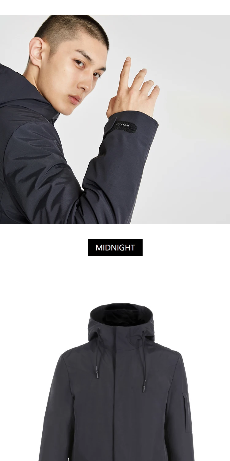 JackJones мужской длинный пуховик с капюшоном, парка, пальто, теплая повседневная мужская одежда 218312503