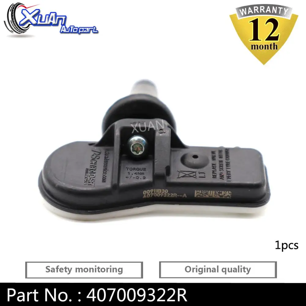 XUAN 1PCS TPMS Tire Pressure Sensor 407009322R For Renault Duster
