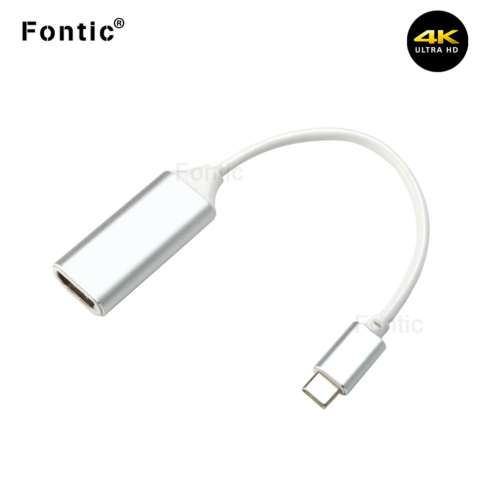 Переходник с USB C на HDMI 4K 30 Гц короткий кабель Type папа Мама для любого DP режимом MacBook