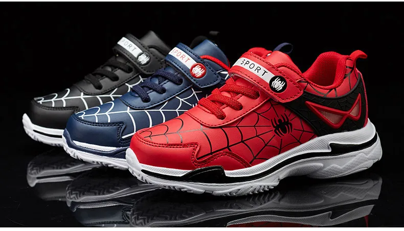 2019 Autumn Winter Spiderman Children Sneakers Boys Shoes Light Kids Shoes For Boy Casual Sport Running Leather Child Shoes (19)