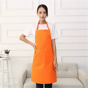 

Pure Color Kitchen Cooking Apron For Woman Men Chef Waiter Cafe Shop BBQ Hairdresser Aprons Bibs Kitchen Accessory