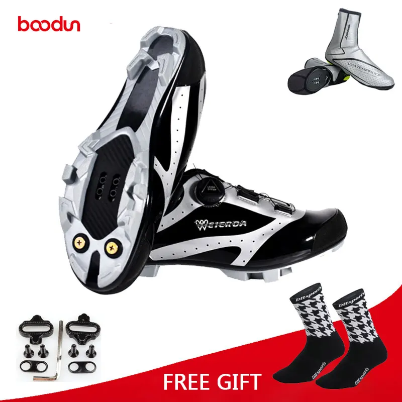 Boodun Cycling Shoes Ultralight Racing Athletic Self-Locking MTB Bike Men Women Professional Bicycle Sneakers zapatillas | Спорт и