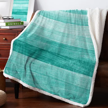 

Turquoise Wooden Board Bedspread Coverlet Blankets Fleece Throw Cover Wrap Personalized Thick
