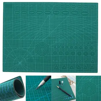 

A2 PVC Cutting Mat Cutting Pad Patchwork Double Printed Self Healing Cutting Mat Craft Quilting Scrapbooking Board 45X60CM 3mm