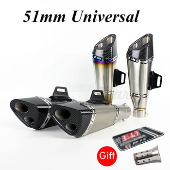 

For Yoshimura R11 Z900 RC390 NINJA R25 R3 CBR DB killer R1 Silencer Exhaust Pipe Motorcycle 51mm Muffler Modified Escape moto