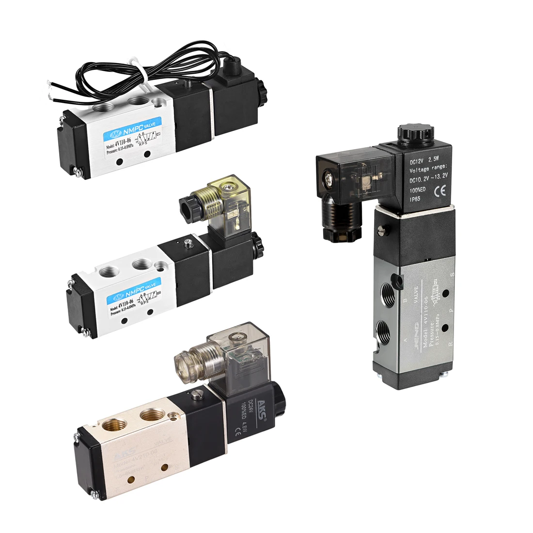 Uxcell 1 шт. Пневматический воздушный одиночный электромагнитный клапан 4V210-08 5 способ 2 Позиции 1/" PT резьба