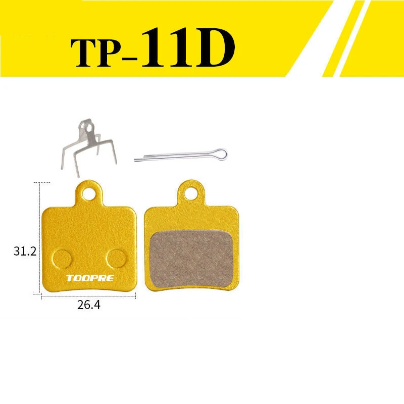 1 Pair/2pcs Mountain Bike Cycling Metal Disc Brake Pads All Metal Oil Disc Brake Bicycle Parts - Цвет: TP-11D