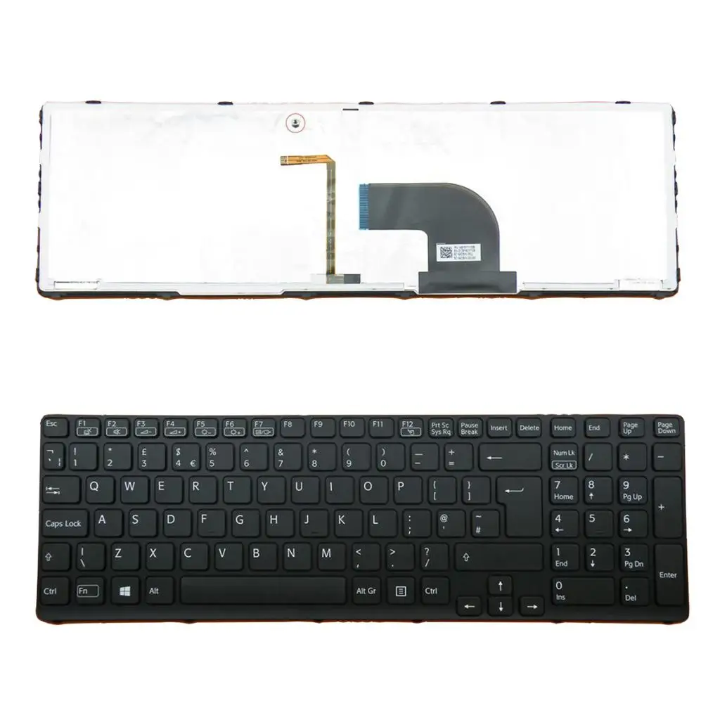 Laptop Keyboard UK English Layout Keyboard Backlit with Frame for SONY SVE15 SVE-15 SVE151 SVE1511 SVE171 SVE1712 SVE1713